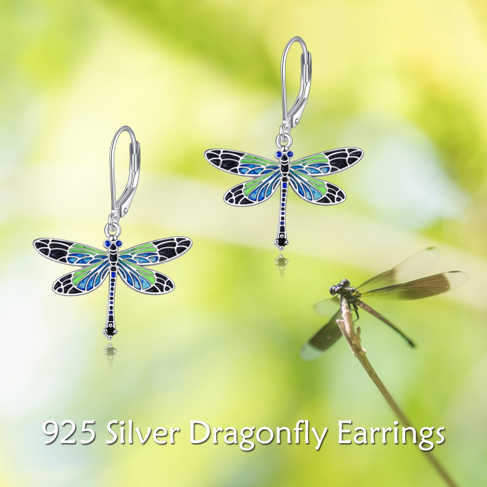 Stylish Sterling Silver Dragonfly, Hummingbird & Sloth Leverback Dangle Earrings - Nature-Inspired Jewelry Gifts for Women | Perfect for Casual Wear, Parties & Special Occasions