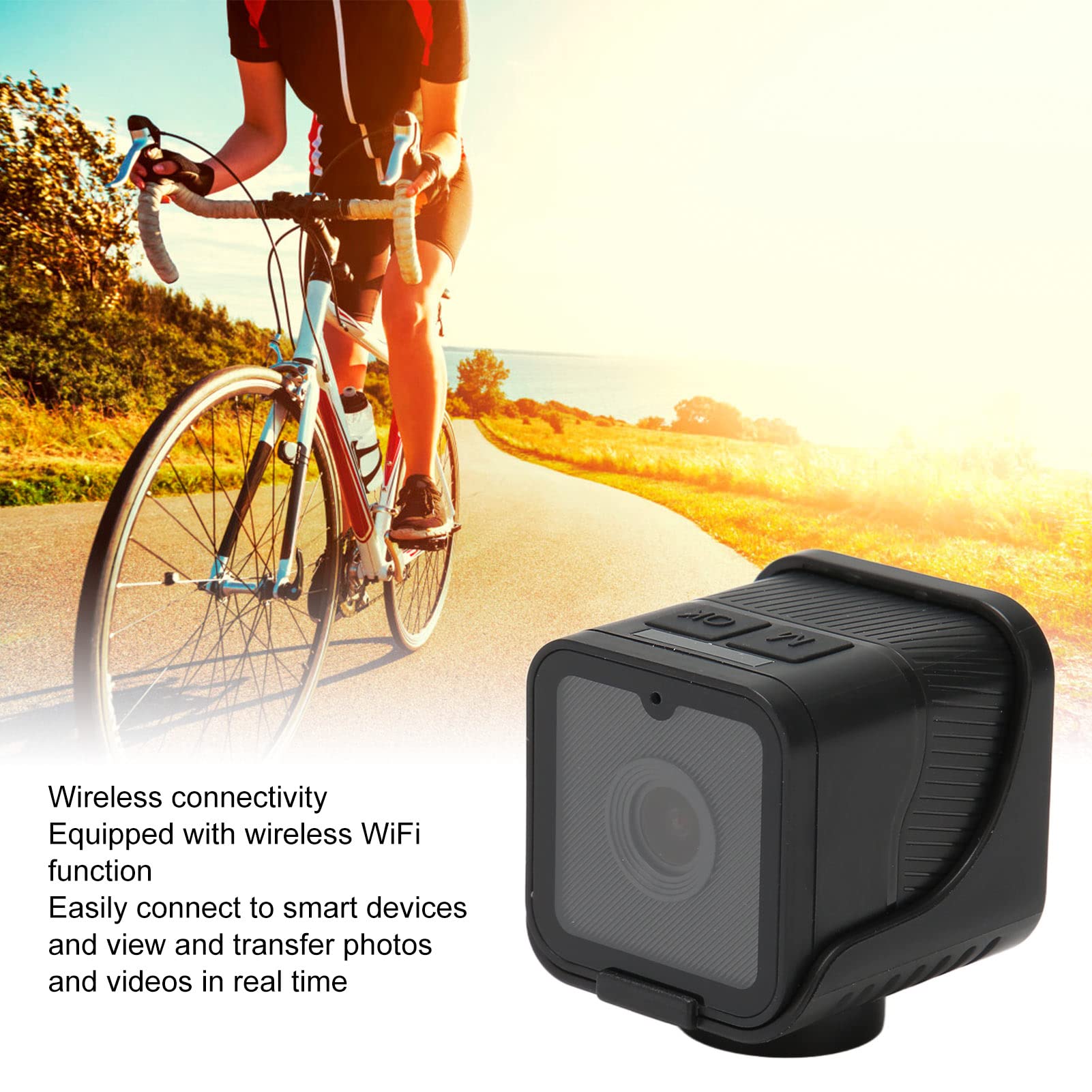 Action Camera 4K HD WiFi Sports Camera - 1080P Mini DV Camcorder with 900mAh Rechargeable Battery, Waterproof USB Portable Outdoor Camera for Cycling, Skiing, Surfing & Extreme Sports Adventures