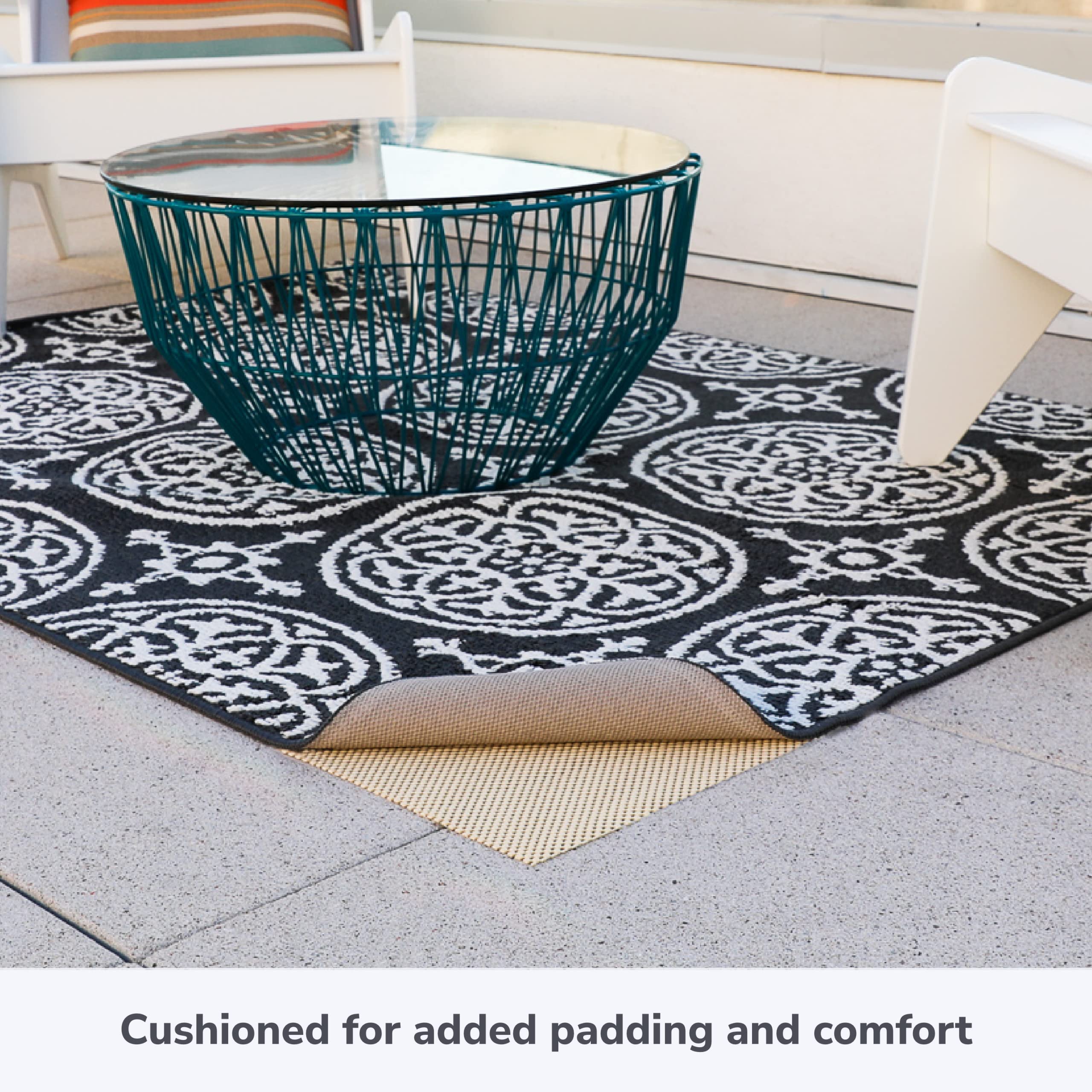 Slip-Stop Super Grip Non-Slip Rug Pad 9x12 ft - USA-Made Outdoor Rug Gripper for Hardwood Floors & Decks - Prevents Rugs from Sliding on Patio, Porch & High Traffic Areas