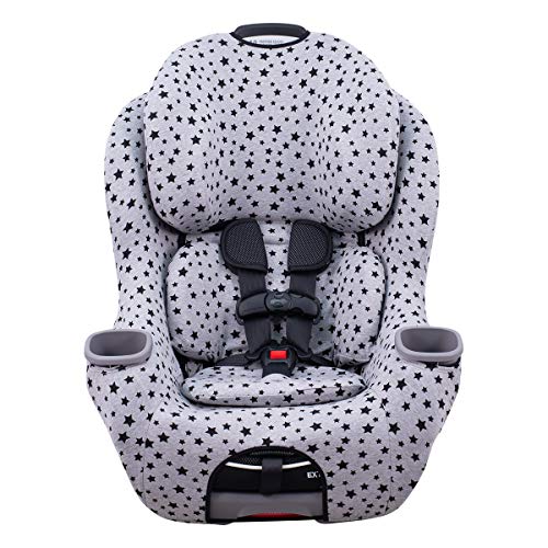 JYOKO 100% Cotton Kids Car Seat Cover Liner - Compatible with Graco Extend2Fit & Other Models, Black Star Design | Soft Seat Protector for Infants & Toddlers, Perfect for Travel & Daily Use