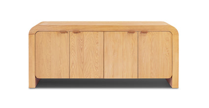 Modern Cirq Sideboard - Stylish Storage Cabinet for Living Room, Dining Room & Entryway - Wooden Buffet Console Table with Doors & Shelves for Home Decor & Organization