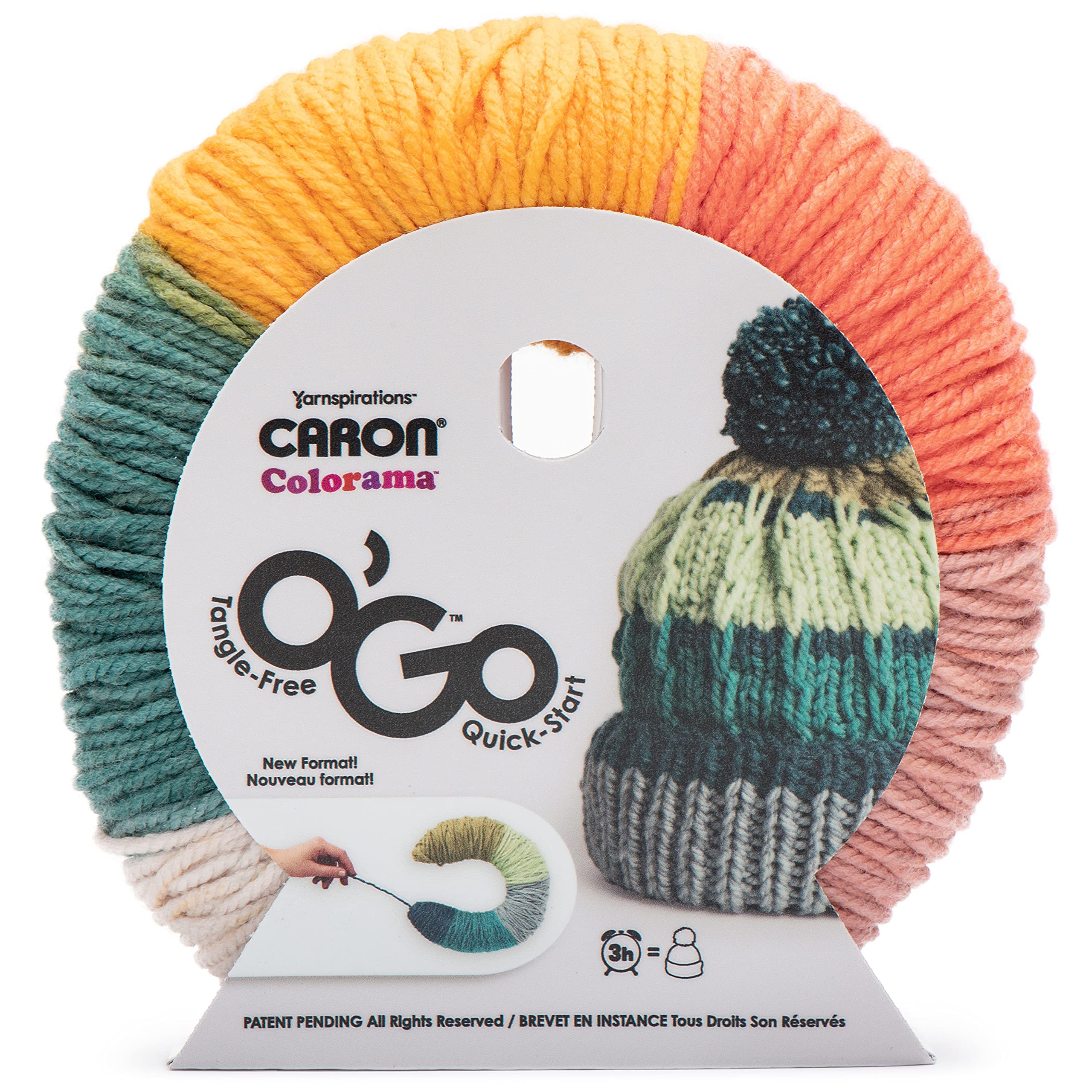 COLORAMA O'GO Caron 180G First Blush Yarn - Soft Acrylic Knitting Yarn for Crochet, Scarves, and Baby Blankets - Perfect for DIY Crafts and Handmade Gifts