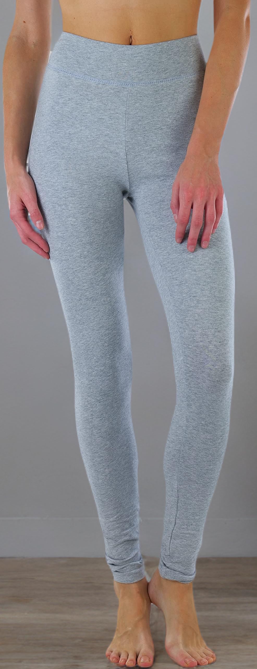 ToBeInStyle Women's Medium Weight Cotton-Spandex Leggings - Breathable, Stretchy & Comfortable for Yoga, Workouts & Everyday Wear