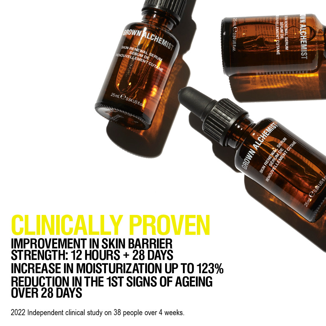 Grown Alchemist Skin Renewal Serum - Anti-Aging Face Serum with Hyaluronic Acid & Vitamin C for Hydration & Brightening - Perfect for Nighttime Skincare Routine & Daily Use
