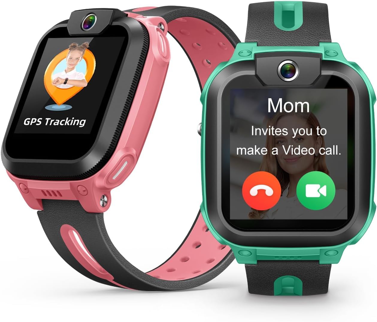 imoo Z1 Kids Smart Watch - Waterproof IPX8, Long Battery Life, Video Call & GPS Tracker for Boys & Girls - Perfect for School, Outdoor Play & Safety (Green)