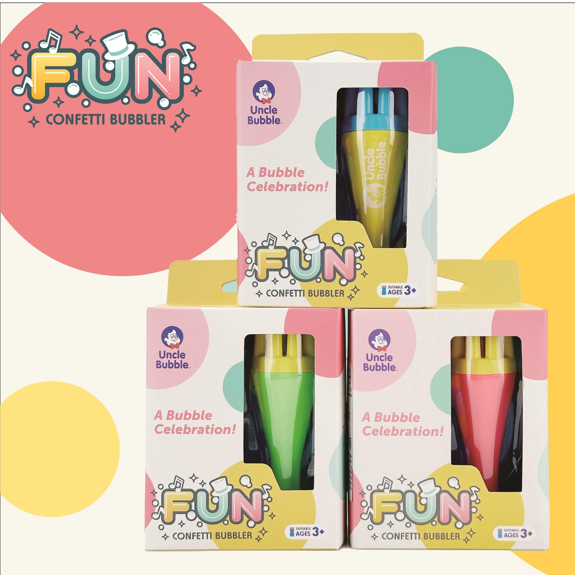 Uncle Bubble Mini Bubble Blower for Kids & Toddlers - Durable Outdoor Bubble Machine Makes Thousands of Bubbles - Perfect for Birthday Parties, Backyard Play & Summer Fun