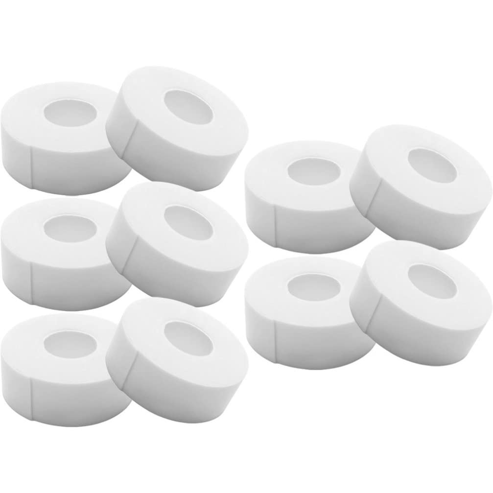 Healeved White Eyelash Extension Tape - 10 Rolls Hypoallergenic & Breathable Micropore Adhesive Tape for Lash Extensions | Sensitive Skin Friendly | Professional Salon & DIY Home Use