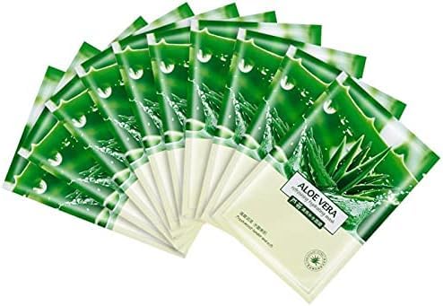 Aloe Vera Face Mask Sheet - Hydrating, Soothing & Moisturizing Facial Mask with Aloe Vera Extract for Dry & Sensitive Skin | Ultra-Thin Oil Control Sheet Mask | Perfect for Daily Skincare Routine, Spa Day & Travel | 1Pc