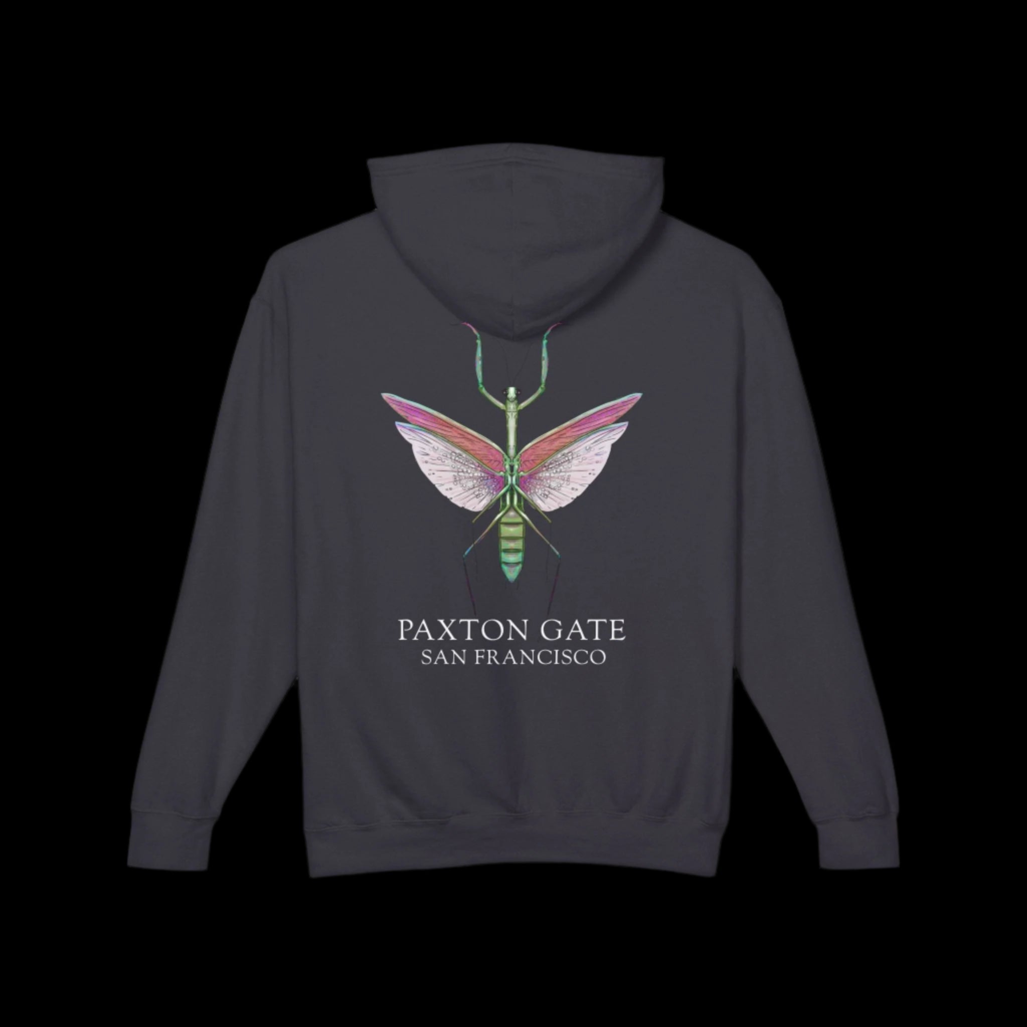 Unisex Paxton Gate Mantis Hoodie by Kris Struble - Stylish Insect Print Pullover for Nature Lovers | Perfect for Outdoor Adventures, Cosplay & Streetwear Fashion