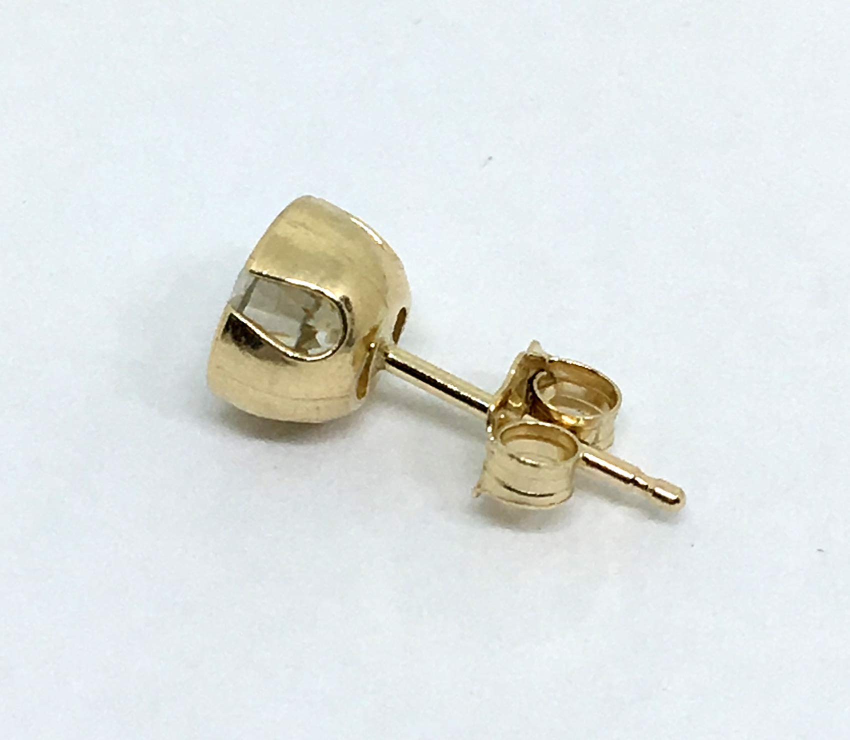 14K Yellow Gold Light Yellow Moissanite Stud Earrings for Women - Perfect for Everyday Wear, Parties & Special Occasions