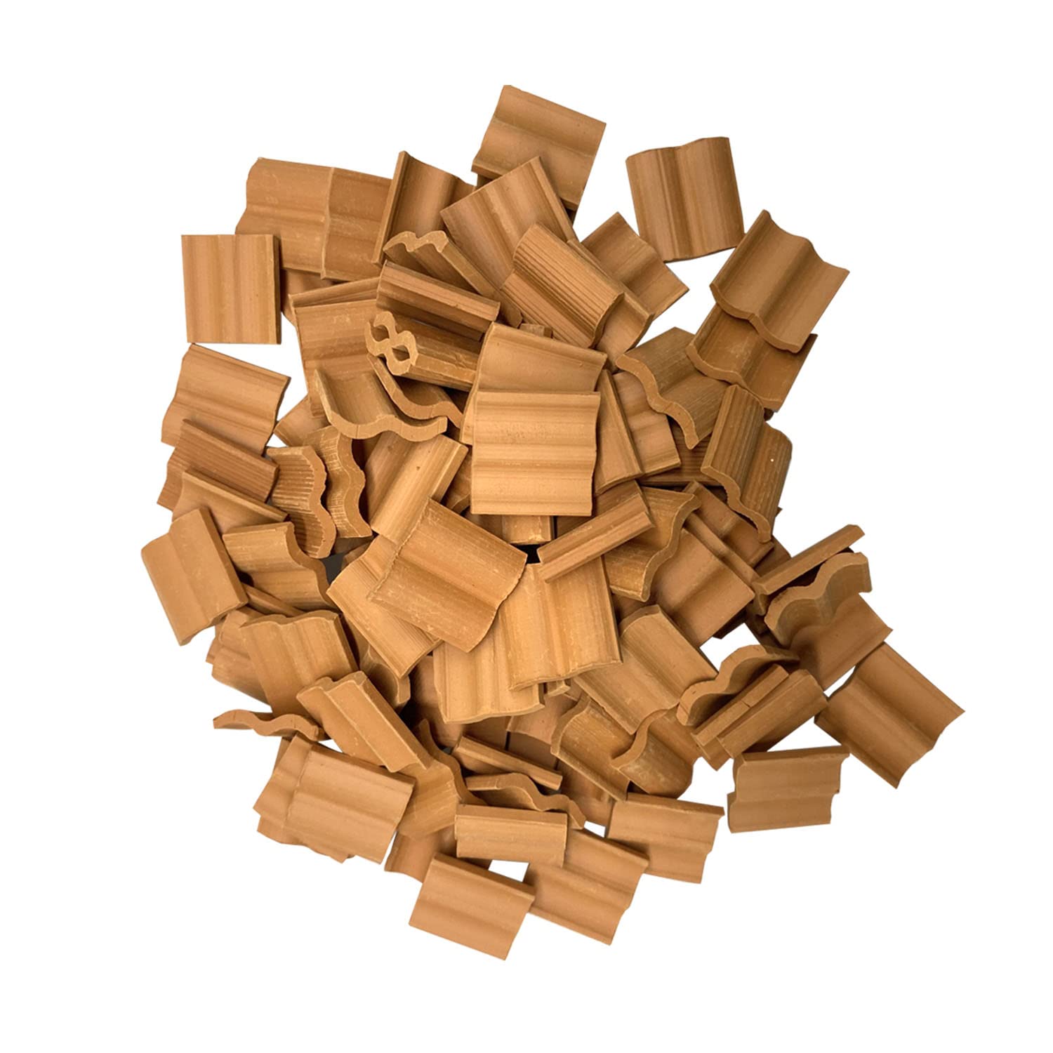 Cayway 300 PCS Mini Red Roof Tiles Set - Realistic Dollhouse Roofing Accessories with Scraper for DIY Miniature House, Fairy Garden & Model Landscaping - Perfect for Diorama, Crafts & Miniature Building Projects