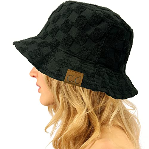 Terry Cloth Checkered Black
