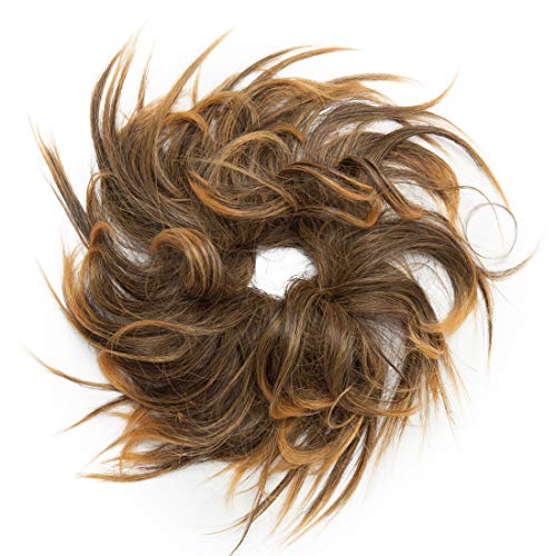 Messy Bun Scrunchie for Women - Stretchable Hair Tie for Tousled Updo & Ponytail - Perfect for Workouts, Yoga, and Everyday Styling