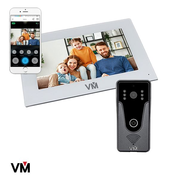 Videoman Wireless Home Intercom System Kit - White | Easy Installation for Apartments, Offices & Large Homes | Stay Connected with Clear Audio Communication