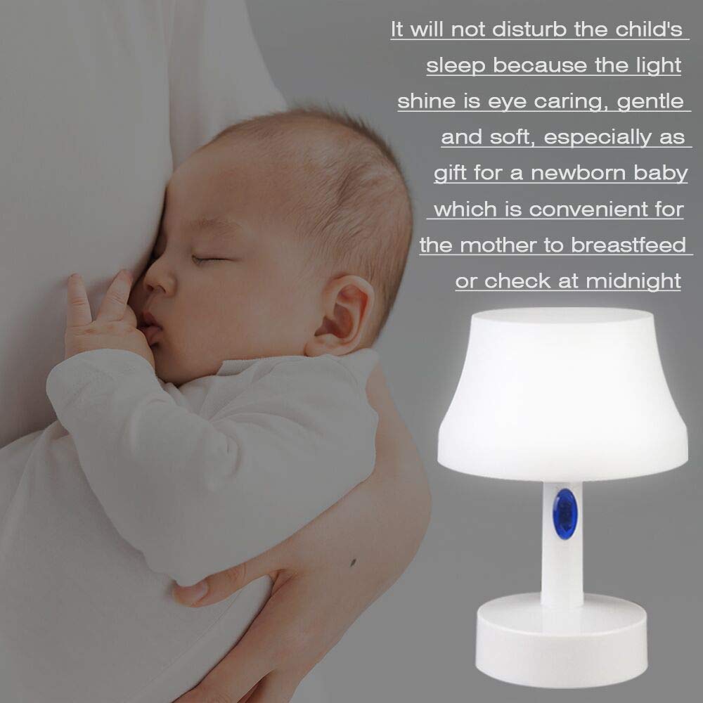 ZEEFO LED Night Light - Portable, Battery-Powered Nursery Lamp with Remote Control, Dimmable & Timer Function - Perfect for Bedroom, Living Room, Kids Room & Nighttime Feeding