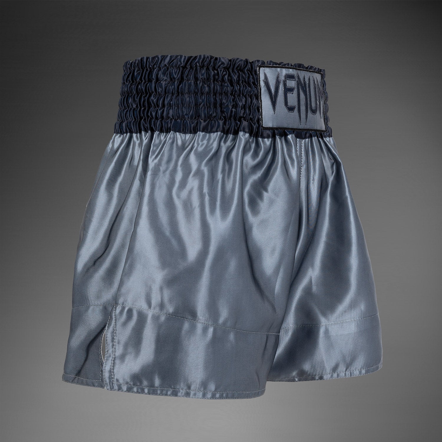 Venum Classic Muay Thai Shorts for Men - Breathable MMA Training Shorts with Elastic Waistband | Perfect for Muay Thai, Kickboxing, MMA & Gym Workouts (Grey)
