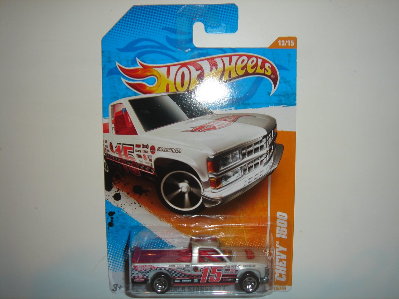 2011 Hot Wheels Chevy 1500 White Die-Cast Car #78/244 - Limited Edition Collectible for Display, Racing & Gifting