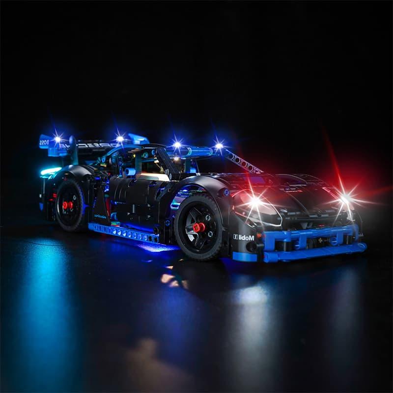 LEGO Technic Porsche GT4 e Performance Race Car 42176 Light Kit - DIY Building Blocks Lighting Set for Model Cars - Perfect for Display, Gifts & Nighttime Showcase