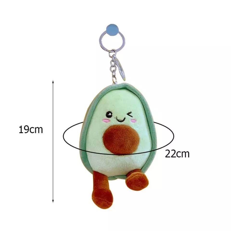 Cute Avocado Plush Keychain - Kawaii Soft Plushie Keyring for Backpacks, Bags & Gifts - Adorable PocketPit Avocado Toy for Kids & Adults