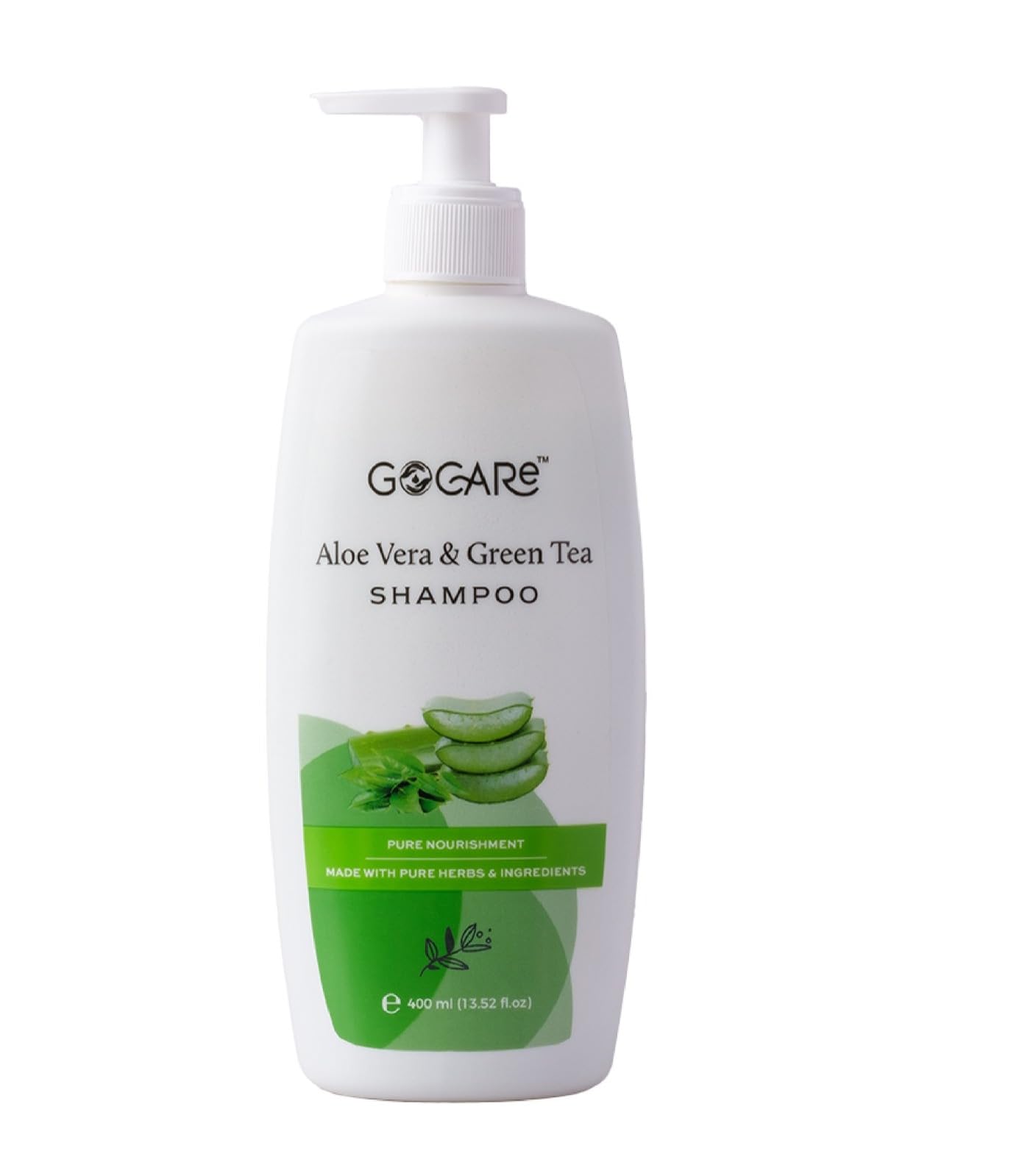 **GOCARE Aloe Vera & Green Tea Shampoo for Hydration & Scalp Soothing – Sulfate & Paraben Free, No Harsh Chemicals – 400ml for Dry, Weak, Dull Hair – Perfect for Daily Use & Sensitive Scalp Care**