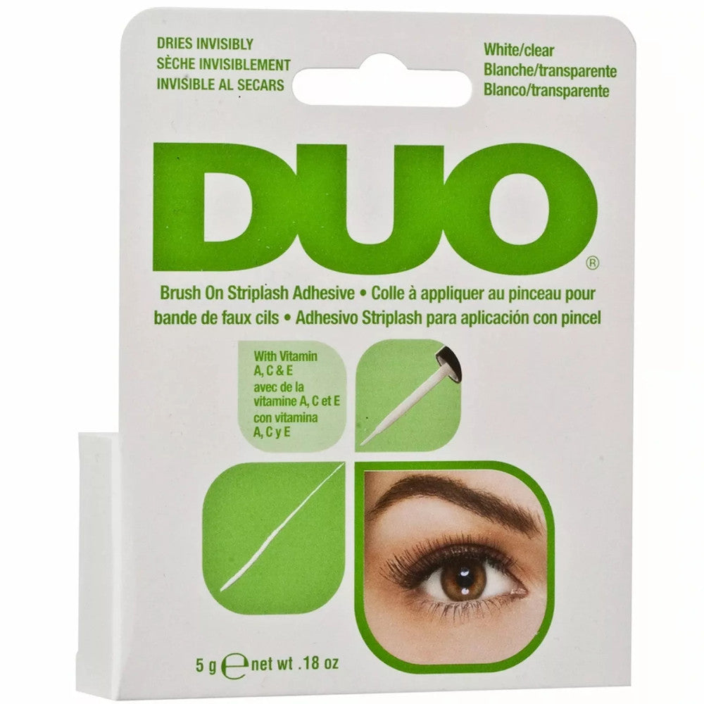 Ardell Duo Brush-On Strip Adhesive Clear 0.18 oz - False Eyelash Glue for Long-Lasting Hold, Waterproof & Hypoallergenic - Perfect for Daily Wear, Special Occasions & Professional Makeup Artists