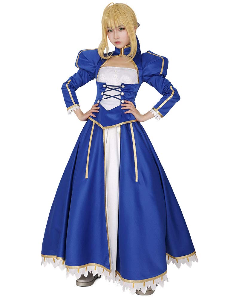 Saber Cosplay Costume for Women - Blue Anime Outfit Top & Skirt Set | Perfect for Halloween, Cosplay Events, Anime Conventions & Themed Parties