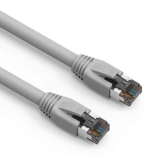 High-Speed CAT 8 Ethernet Cable 40Gbps 2000MHz, Gray - Perfect for Gaming, Streaming & Home Office Networking
