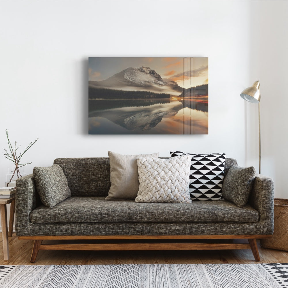 Lake and Mountain Wall Art - Stunning Nature Landscape Canvas Print for Home & Office Decor - Perfect for Living Room, Bedroom, and Workspace