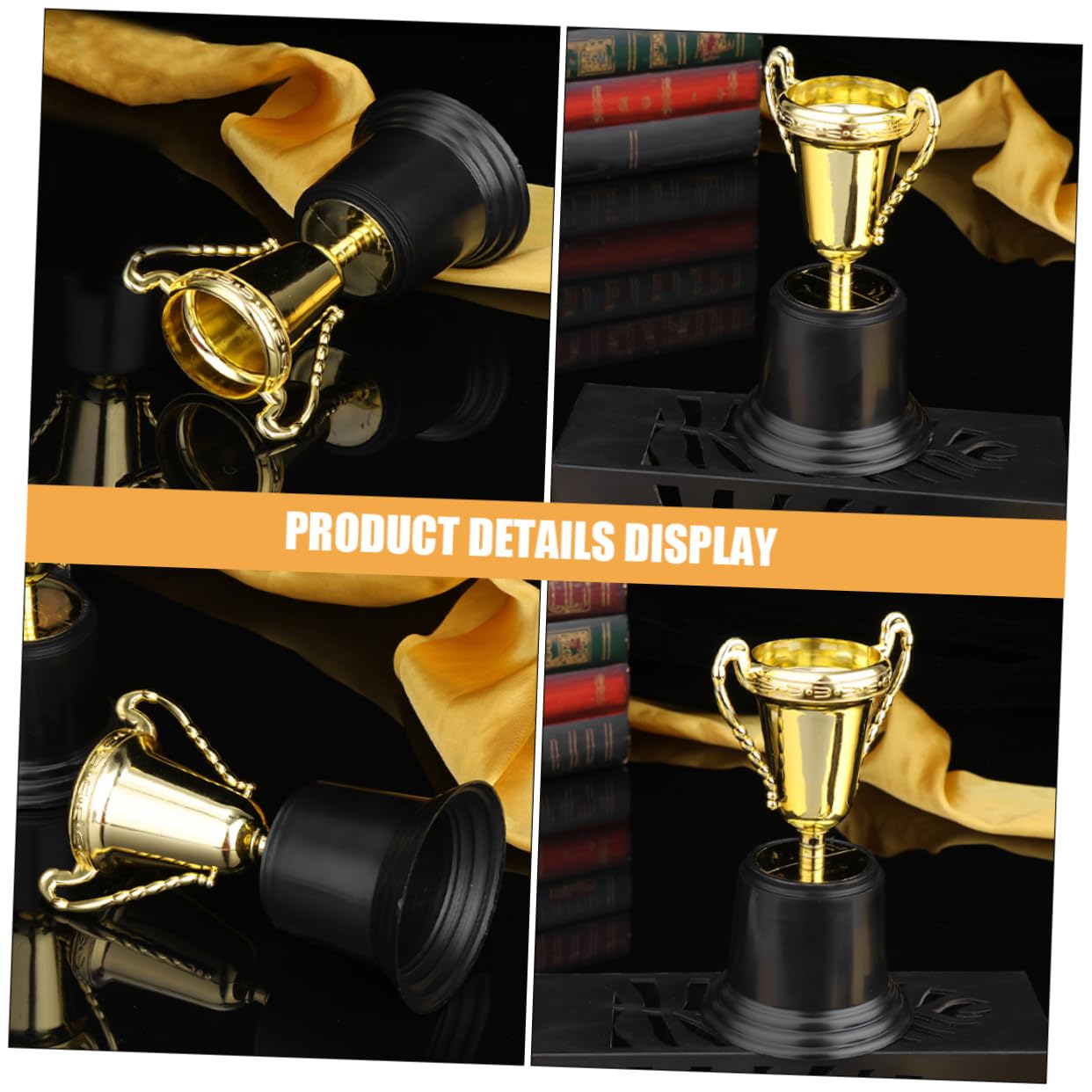 SUPVOX Kids Baseball Trophies - Mini Gold Award Cups for Children's Sports | Reusable Plastic Trophies for Little League, Baseball Tournaments & Youth Achievement Awards