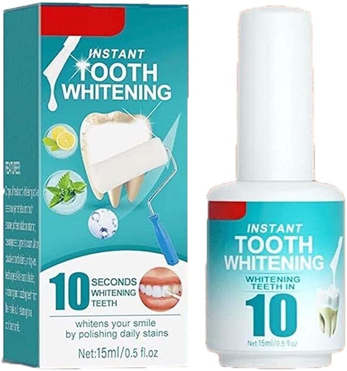 Instant Teeth Whitening Paint - Enamel Safe Whitening Gel & Polish for Brighter Smile | At-Home Teeth Whitening Solution for Daily Use & Special Occasions (1 Pack)
