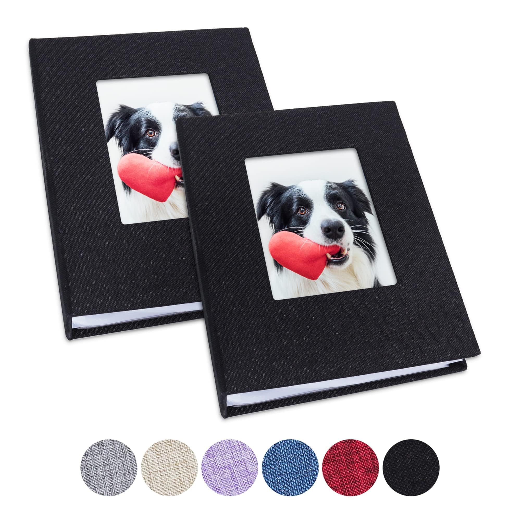 Vienrose 4x6 Photo Album 2 Pack - Linen Cover Mini Scrapbook Holds 52 Pictures, 26 Pages - Perfect for Baby Photos, Artwork & Postcard Storage | Great for Baby Shower Gifts, Family Memories & Travel Keepsakes