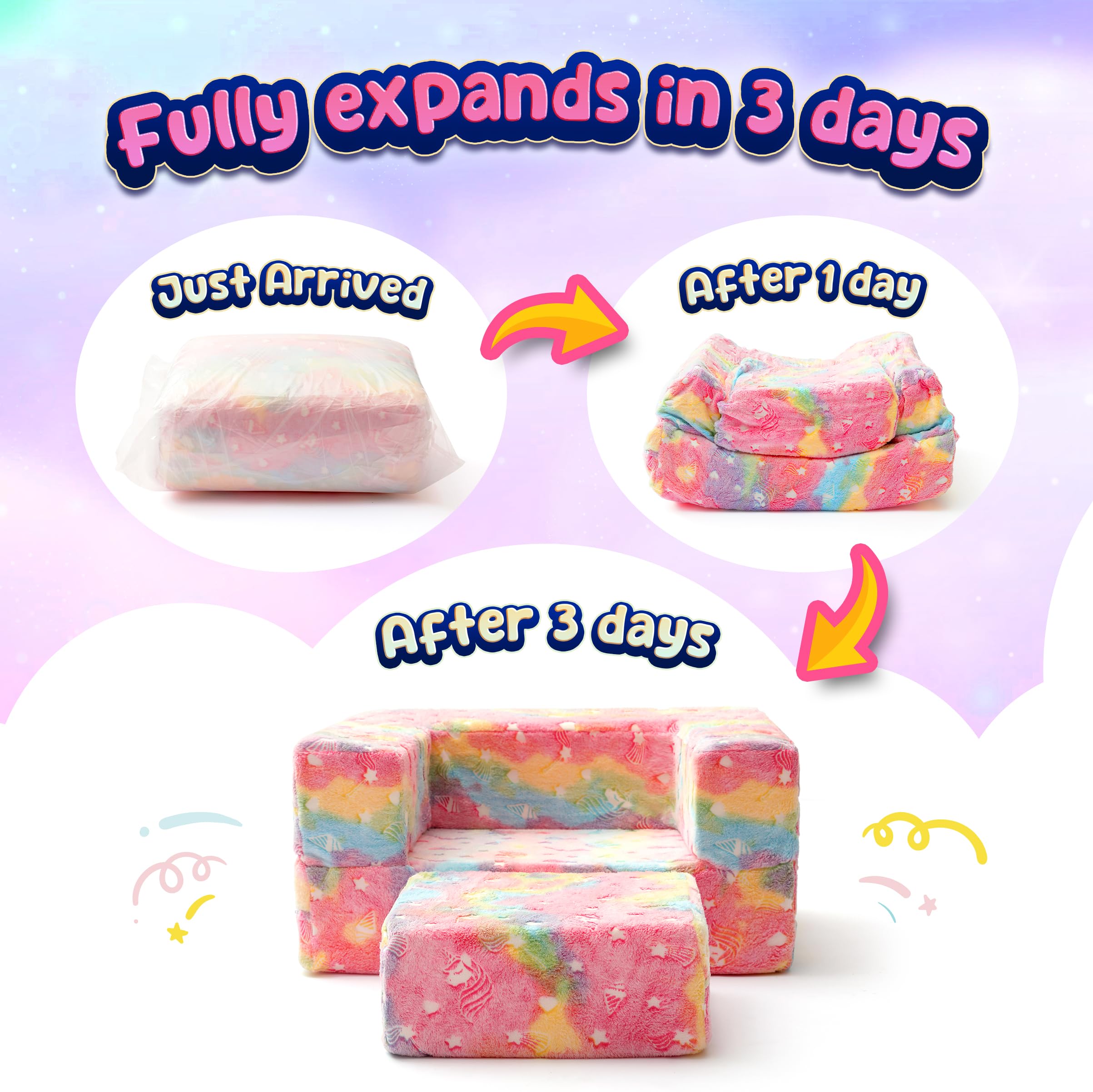 **Modular Kids Play Couch Set - Toddler Sofa with Fold-Out Design, Soft Foam Cushions for Playroom & Nursery | Perfect for Playtime, Reading & Relaxation**