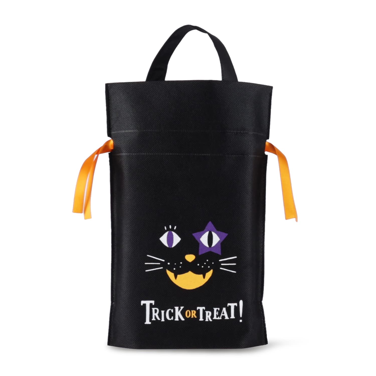 Yatinbos Halloween Fabric Gift Bags for Kids - 6 Pack Reusable Trick or Treat Candy Bags with Handle & Drawstring Ribbon - Perfect for Halloween Party Favors, Classroom Treats & Holiday Gift Wrapping