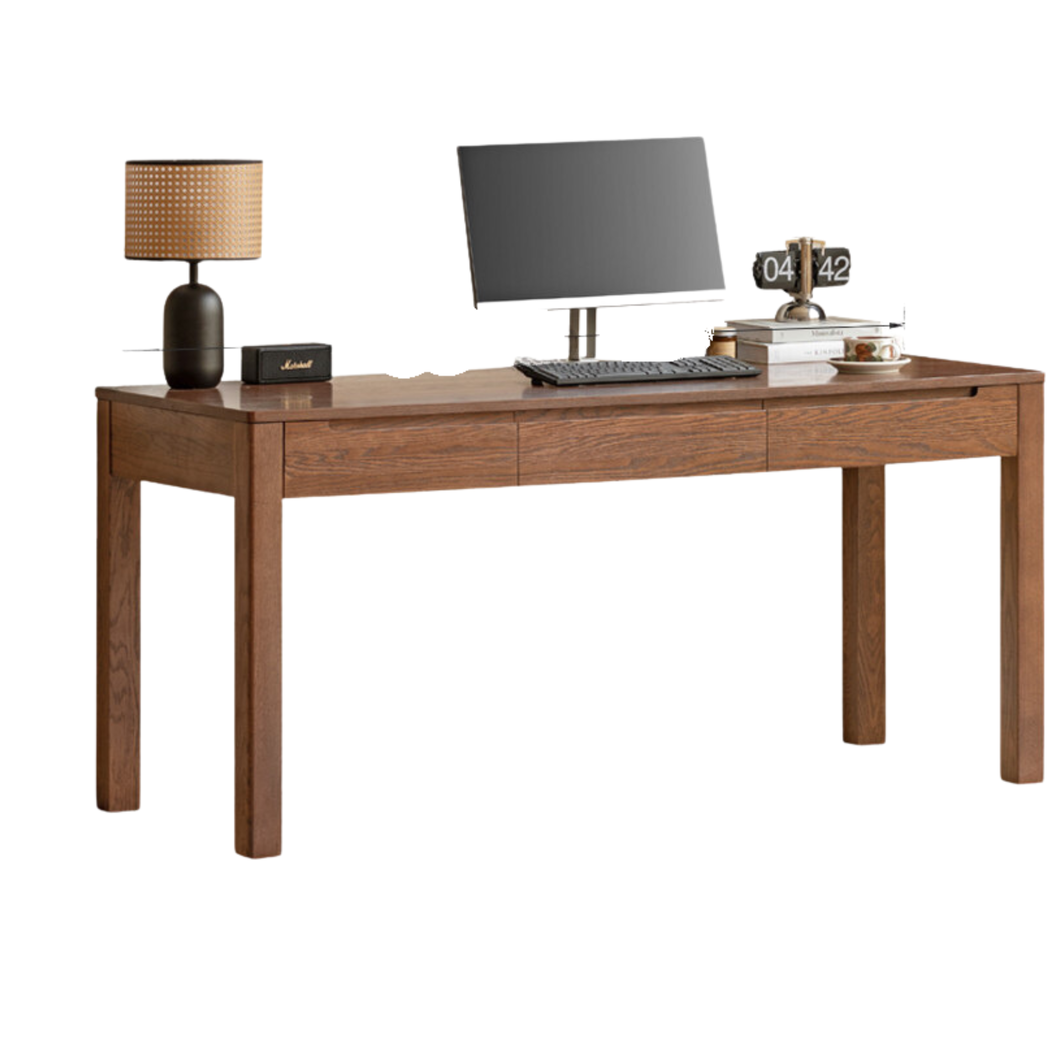 Premium Solid Wood Office Desk - Oak & Beech - Modern Home Office Furniture for Remote Work & Study