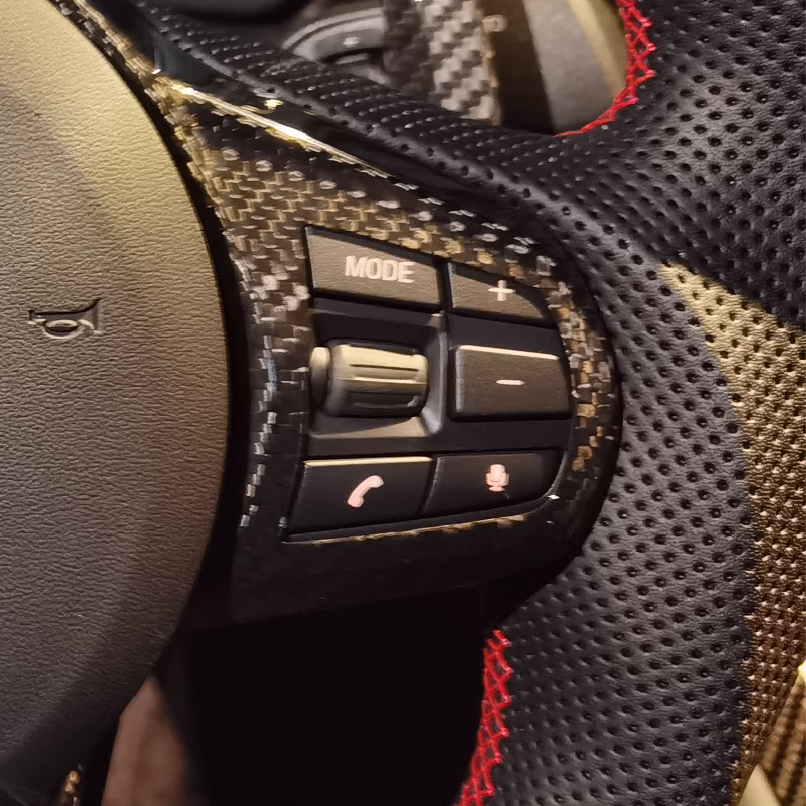 Carbon Fiber Center Console Button Frame for Toyota Supra GR A90 A91 MK5 2019-2024 - Black Real Carbon Fiber Trim & Protective Cover - Upgrade Interior Styling for Sports Car Enthusiasts