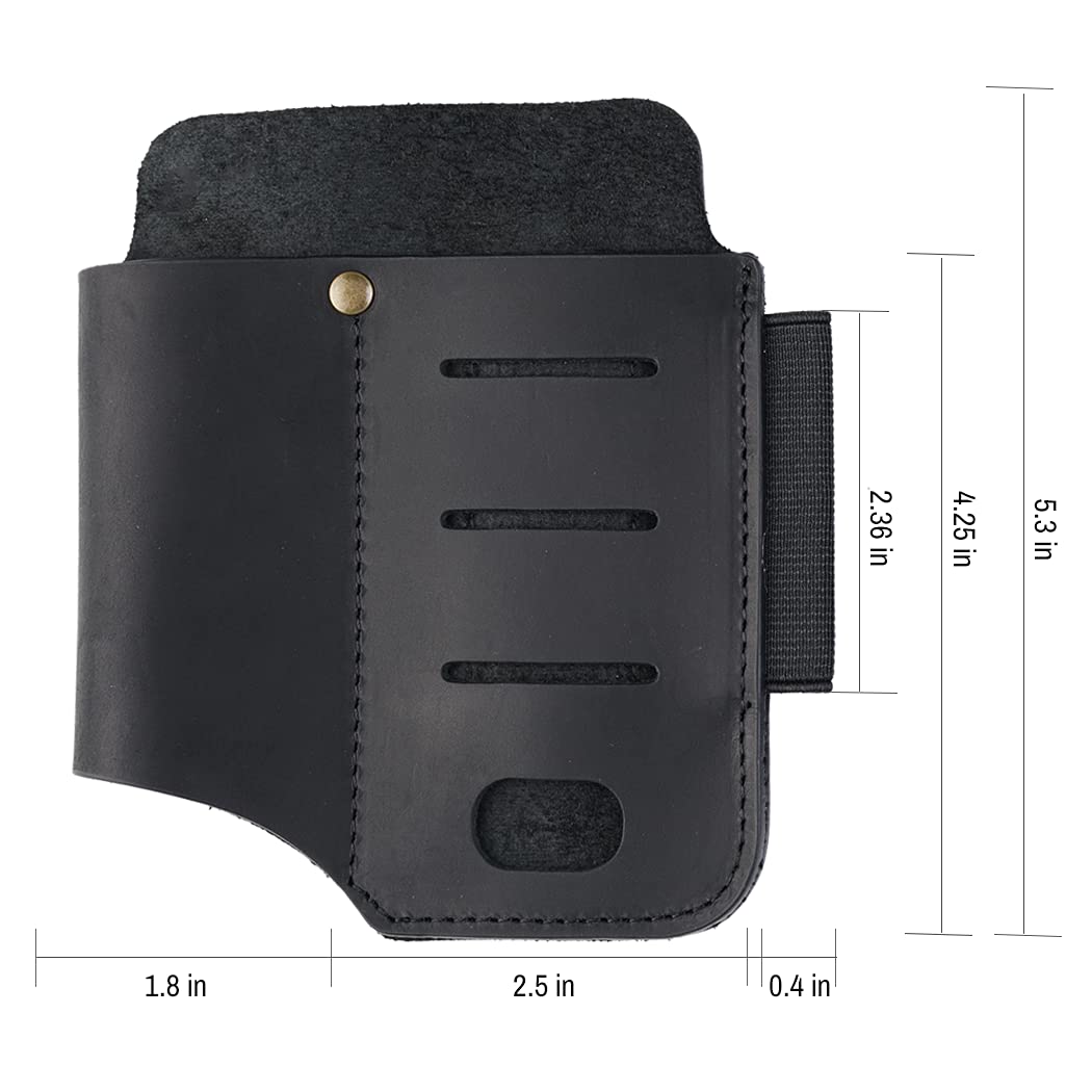 VIPERADE PJ15 Leather Multitool Sheath for Belt - EDC Flashlight Holster & Pocket Organizer - Durable Leather Belt Organizer for Camping, Hiking & Outdoor Adventures
