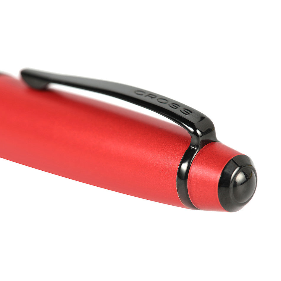 Premium Cross Bailey Fountain Pen - Red Lacquer with Black Trim - Luxury Writing Instrument for Business, Calligraphy & Gift Giving