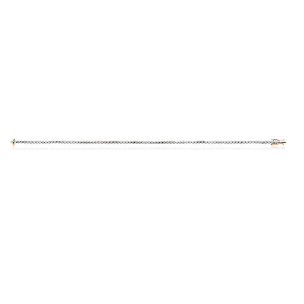 9ct Yellow Gold 1/3 Carat Diamond Tennis Bracelet 17.5cm - Elegant Jewelry for Women, Perfect Gift for Anniversary, Birthday & Special Occasions