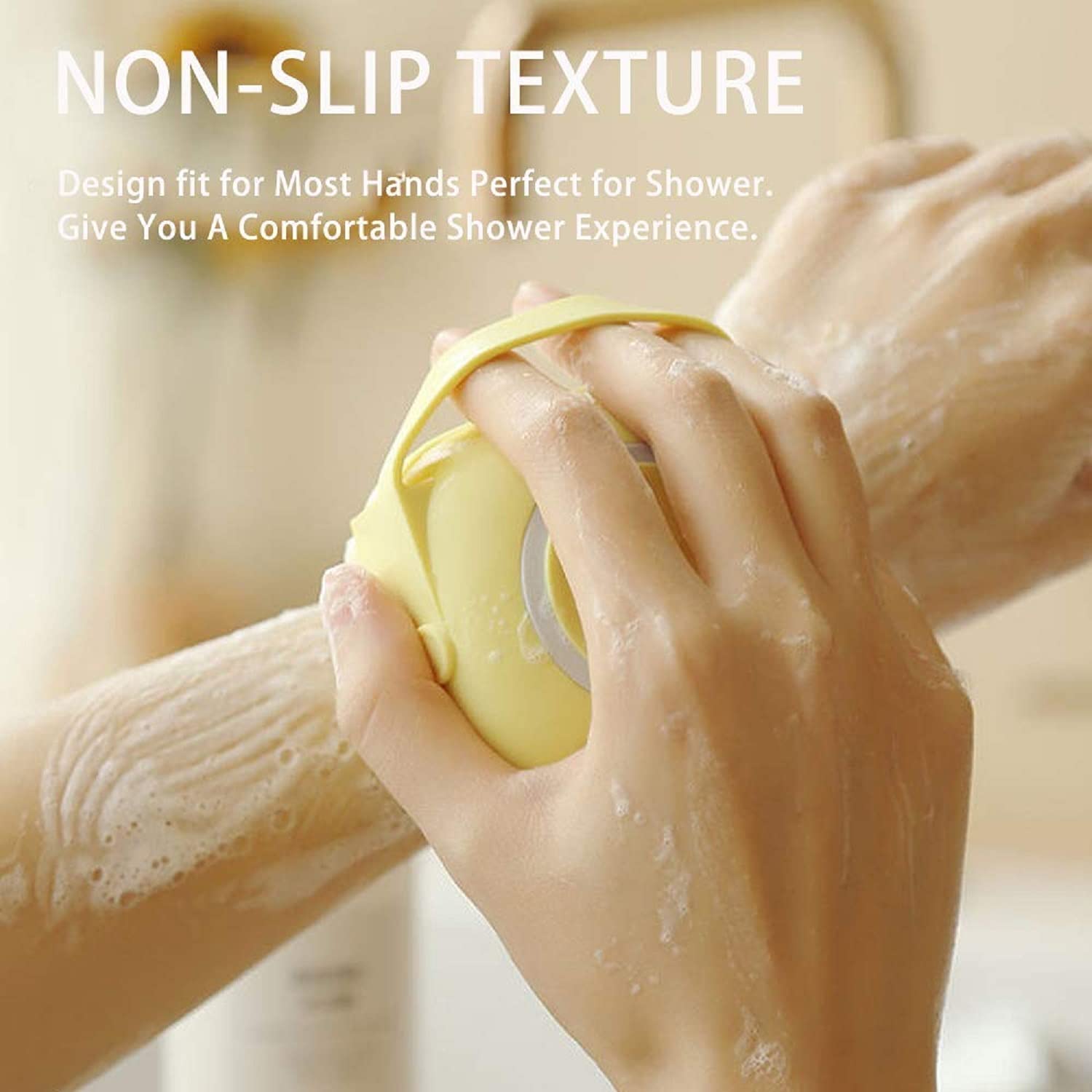 ZURU BUNCH Silicone Body Brush with Shampoo Dispenser - Soft Skin Massage for Shower & Bath