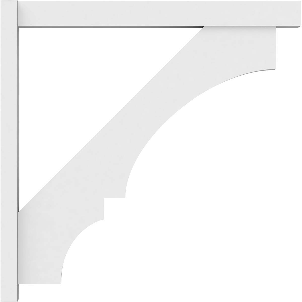 Ekena Millwork OUTP05X36X36BOA05 Balboa Architectural Grade PVC Outlooker with Block Ends - 5