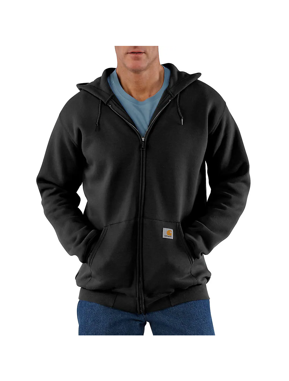 K122 Loose Fit Midweight Full Zip Sweatshirt for Men & Women - Comfortable Casual Hoodie for Everyday Wear - Perfect for Gym, Running, and Outdoor Activities (Black)