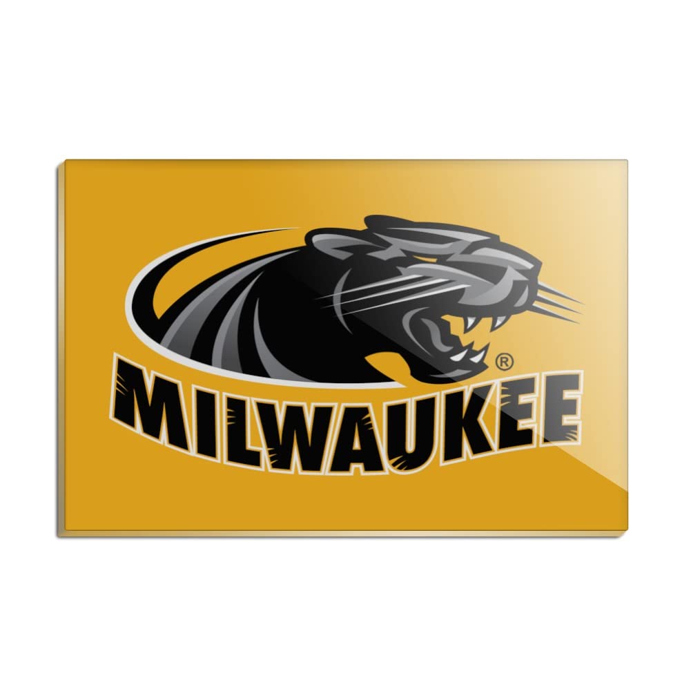 University of Wisconsin Milwaukee Official Logo Acrylic Refrigerator Magnet - Rectangle Shape for Fridge, Locker & Office Decor