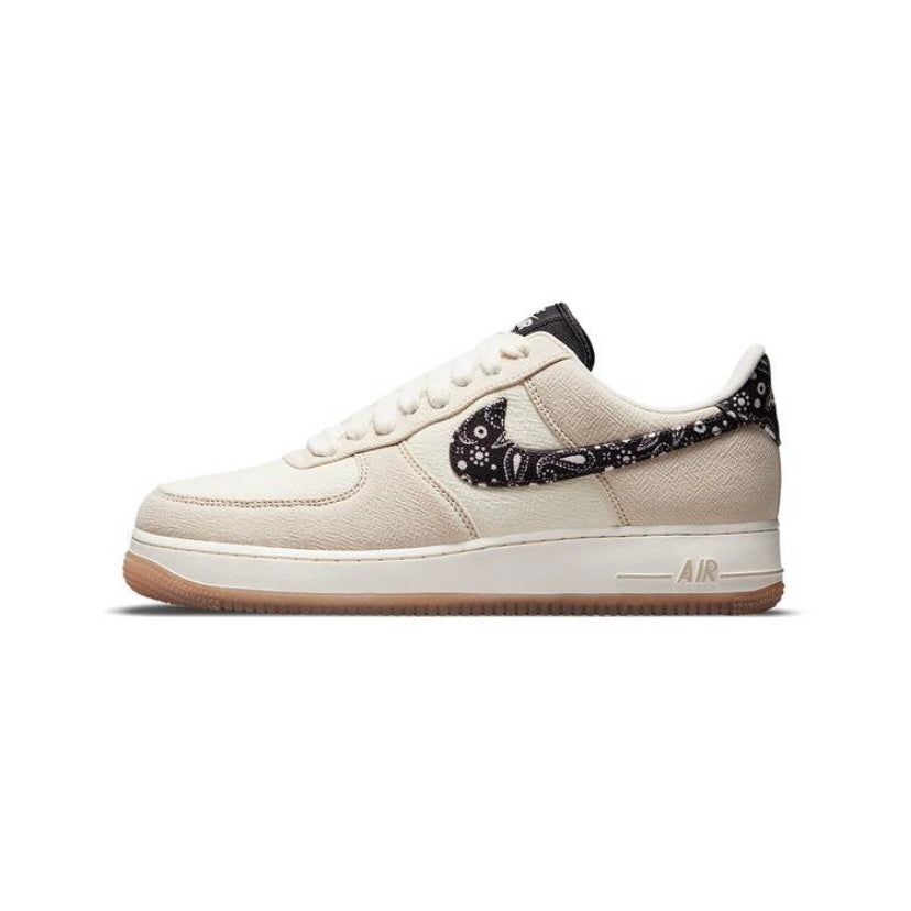 Nike Air Force 1 Low Sneakers with Paisley Swoosh Design - Men's Casual Shoes for Streetwear & Everyday Wear