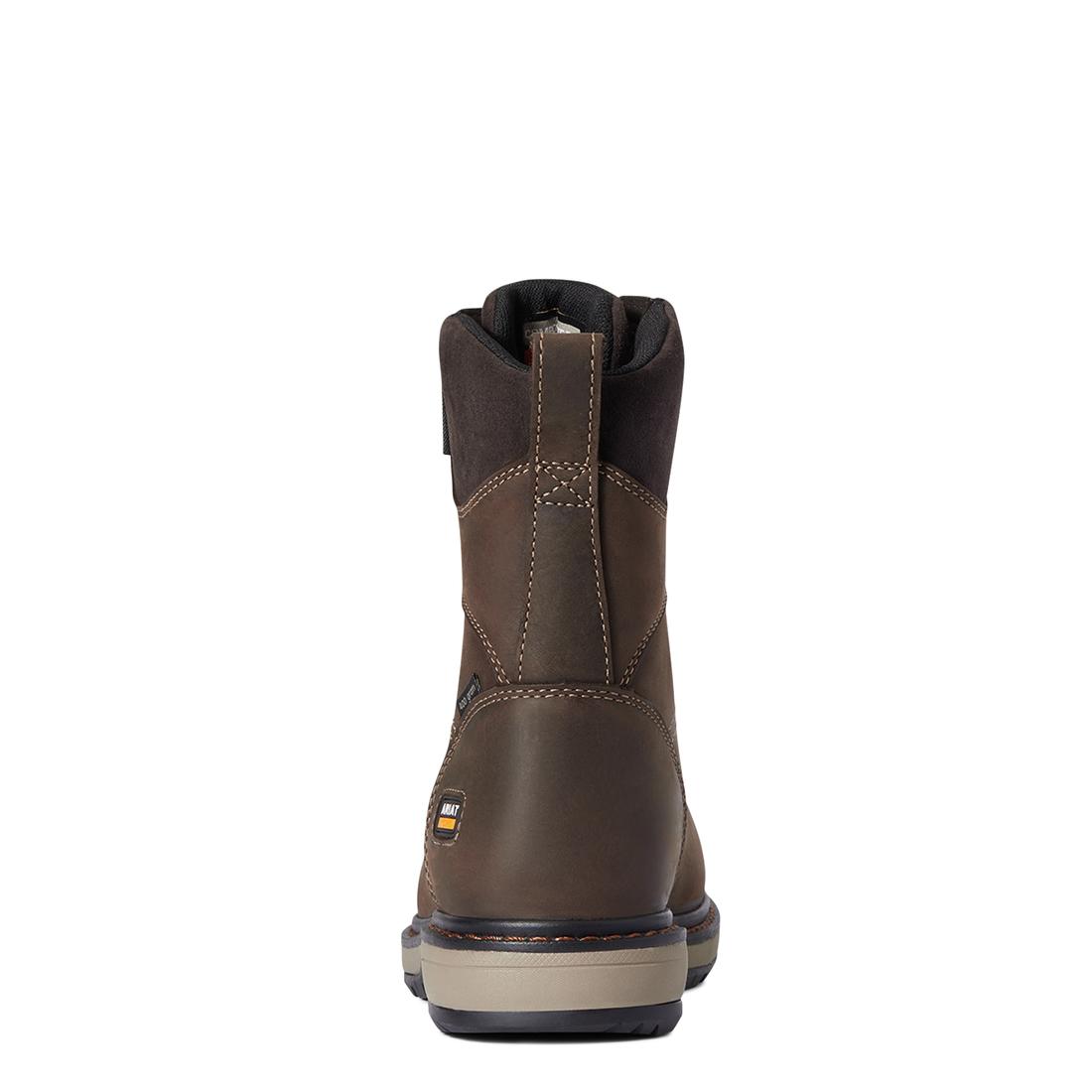 Riveter 8 Women's CSA Certified Glacier Grip Waterproof 400g Composite Toe Work Boots - Brown - Slip Resistant Safety Shoes for Construction, Warehouse & Outdoor Work