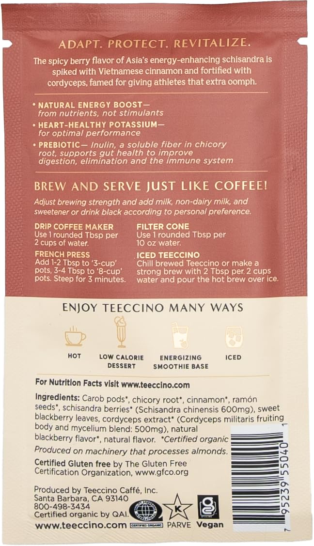 Organic Mushroom Adaptogen Herbal Coffee Sampler - 6 Pack Trial Size with Chaga, Ashwagandha, Reishi, Eleuthero & More - Caffeine-Free Coffee Alternative for Energy & Focus - Perfect for Morning Boost, Workout Recovery & Stress Relief