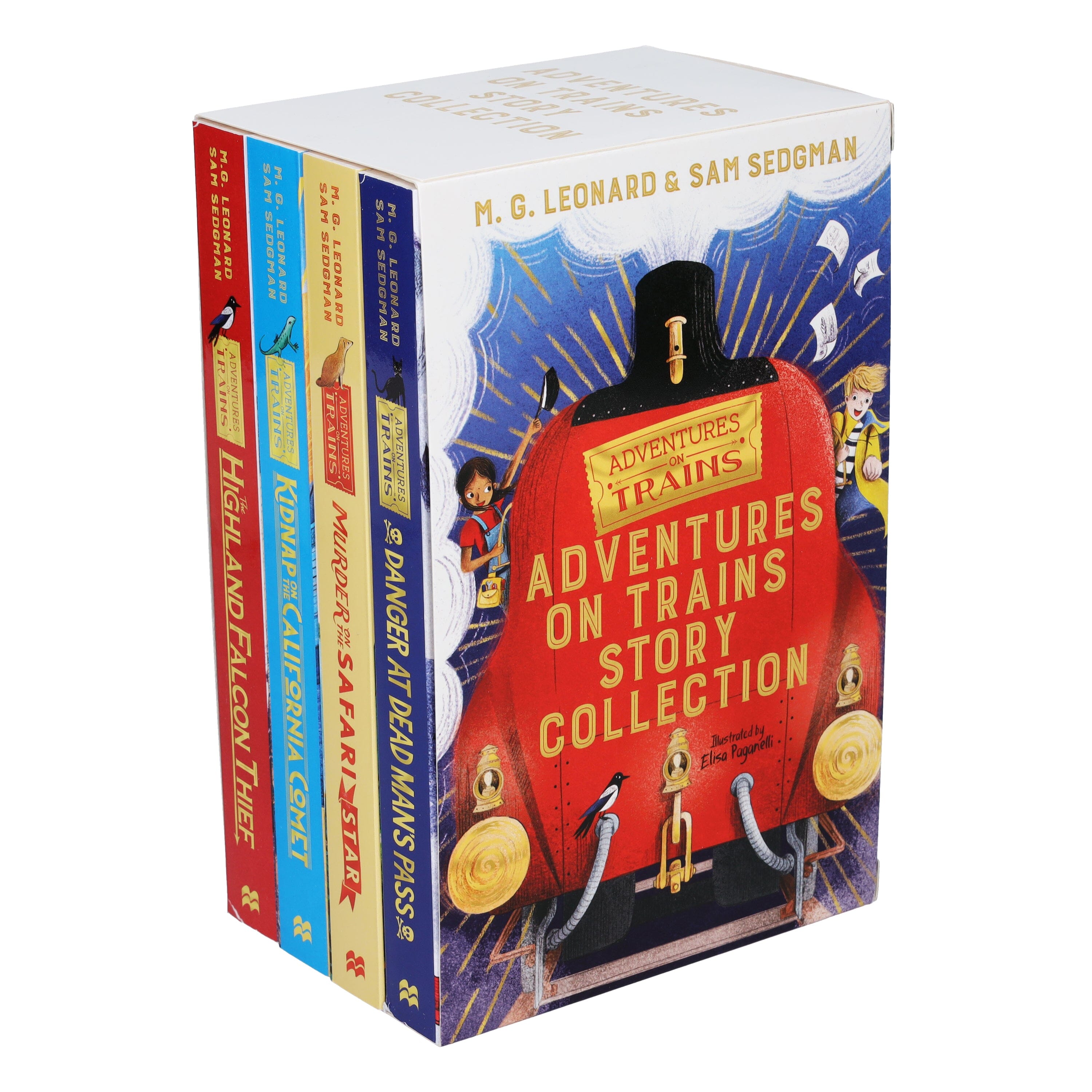 Adventures on Trains 4-Book Collection Set by M.G. Leonard & Sam Sedgman - Paperback for Kids Ages 9-11 | Mystery Adventure Books for Young Readers, Perfect for Travel & Bedtime Reading