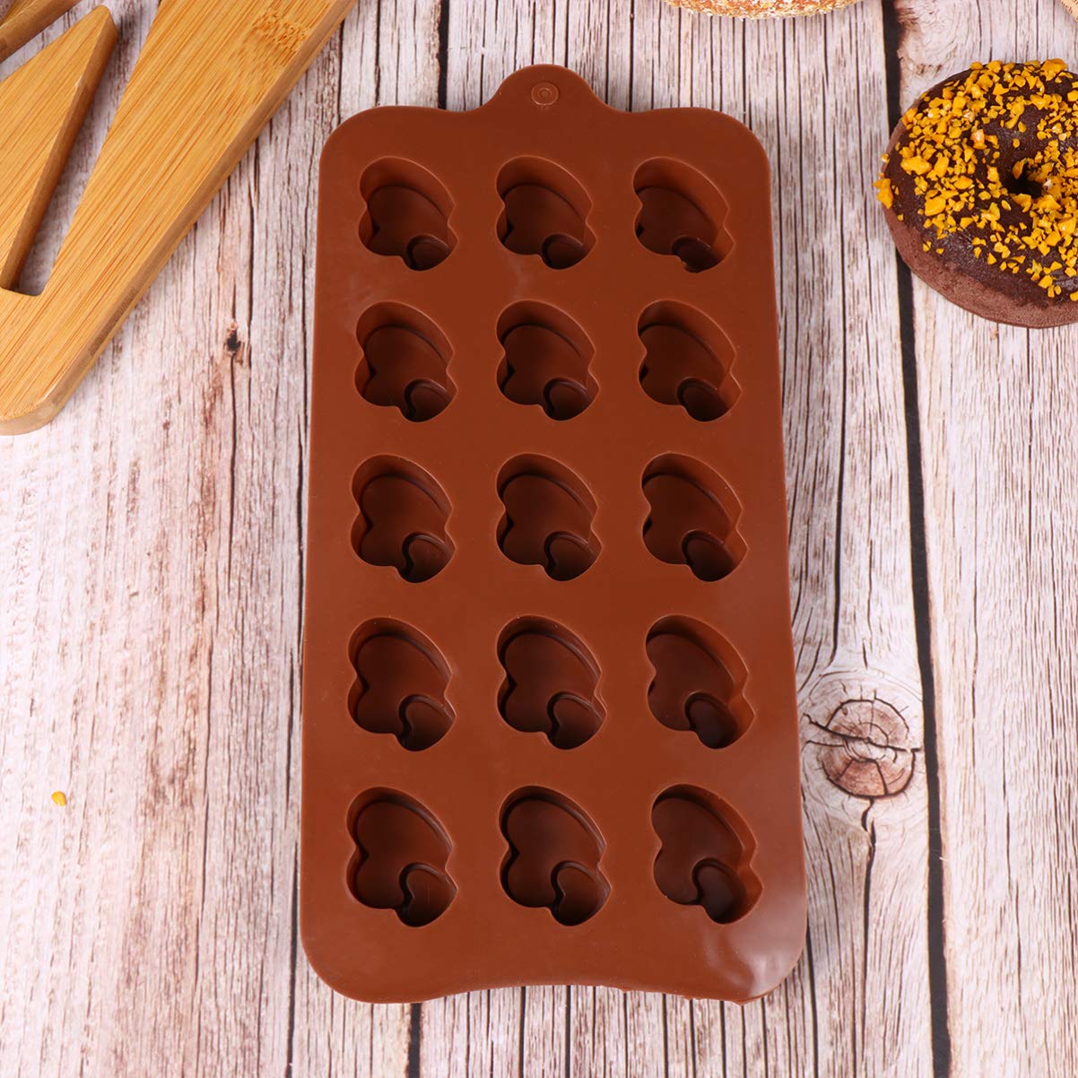Cabilock 2-Piece Silicone Heart Mold Set - Resin Candy Chocolate Gummy Baking Molds for DIY Treats, Soaps, Crayons & Ice Cubes - Perfect for Valentine's Day, Parties & Crafting Projects