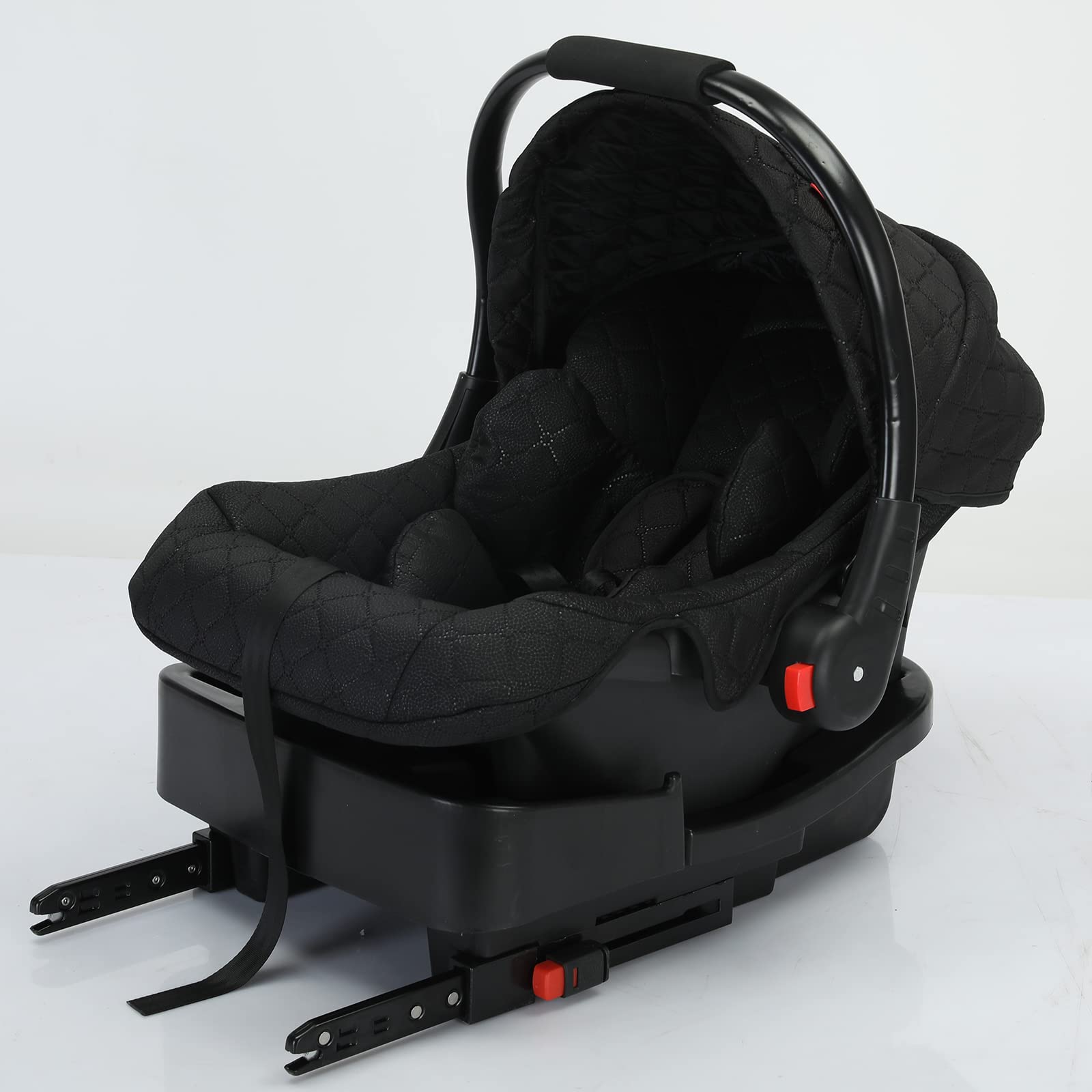 3 in 1 Baby Travel System - Reversible Stroller with Foldable Design & Luxury Pram for Newborn to Toddler | Portable Pushchair with Base | Perfect for Shopping, Travel & Outdoor Walks (UDV9-BLACKGOLD)