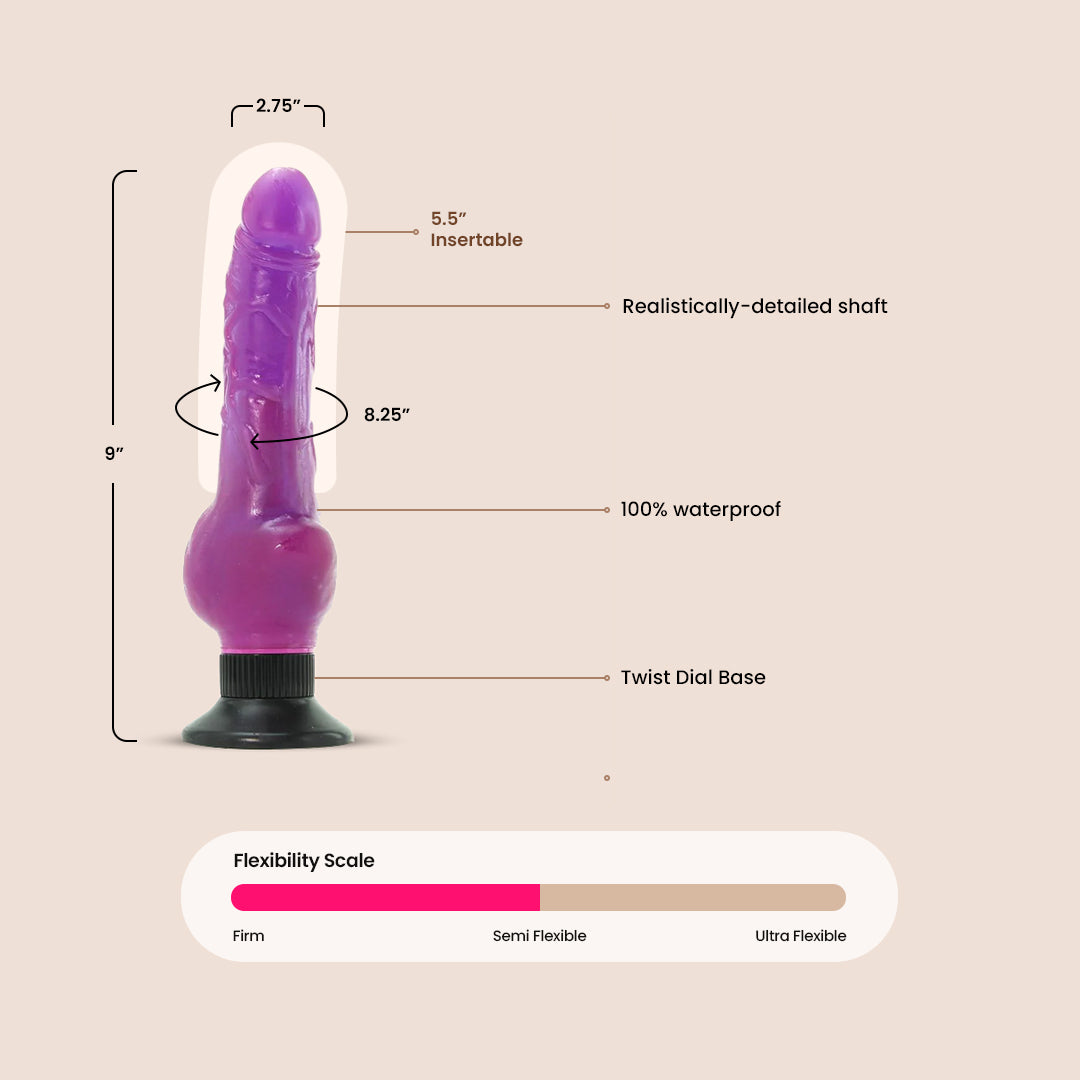 Wall Banger Vibrating Dildo with Suction Cup Base - Powerful Multi-Speed G-Spot Stimulator for Women, Waterproof & Rechargeable Adult Toy for Solo Play or Couples Use in Bedroom, Shower & Travel