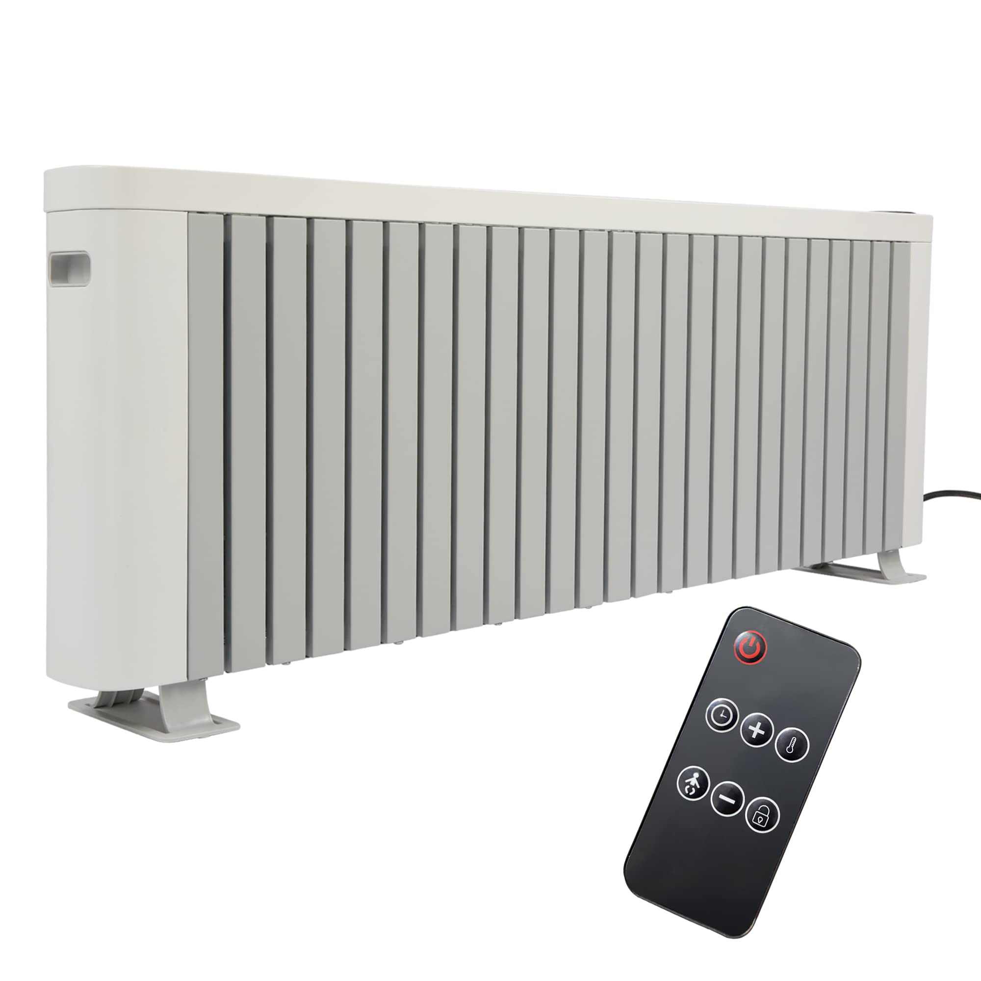 Vilobos 1500W/900W/600W Electric Baseboard Heater with Thermostat - Energy Efficient Convection Heater with Remote Control, LED Digital Display, Overheating & Tip-Over Protection - Safe, Quiet for Bedroom, Living Room, Office & Indoor Use